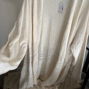 Maurices Cream Open Knit Sweater